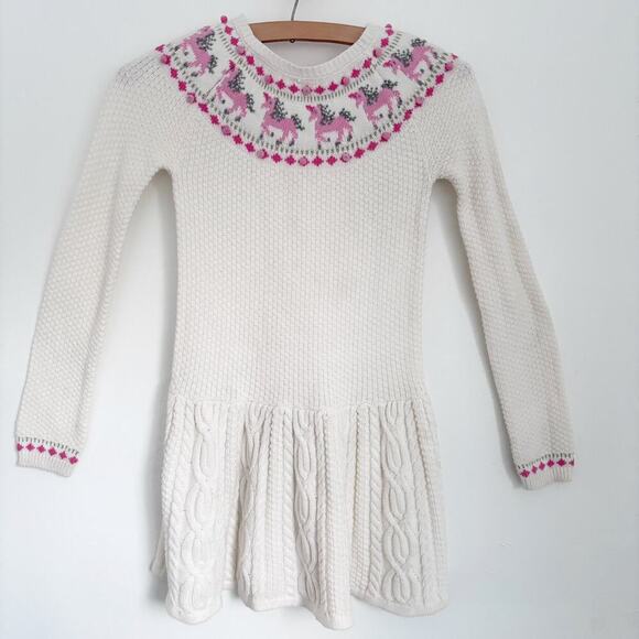 7-8Y Isaac Mizrahi Unicorn Sweater Dress - Picture 1 of 8